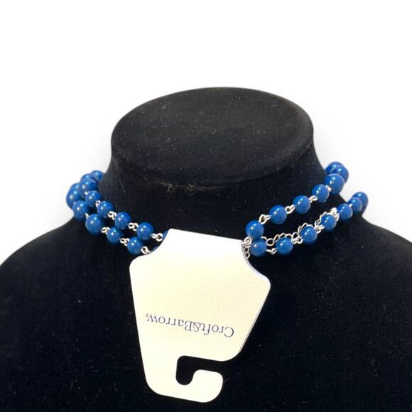 Croft & Barrow Midnight Blue Bead Necklace Bracelet Set NEW with Tags NWT - Picture 8 of 11